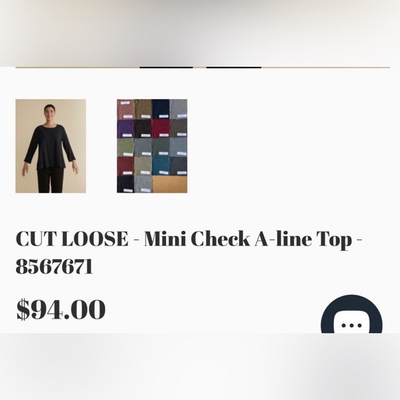 Cut Loose Women's Purple Checked Tencel Top - Picture 2 of 5